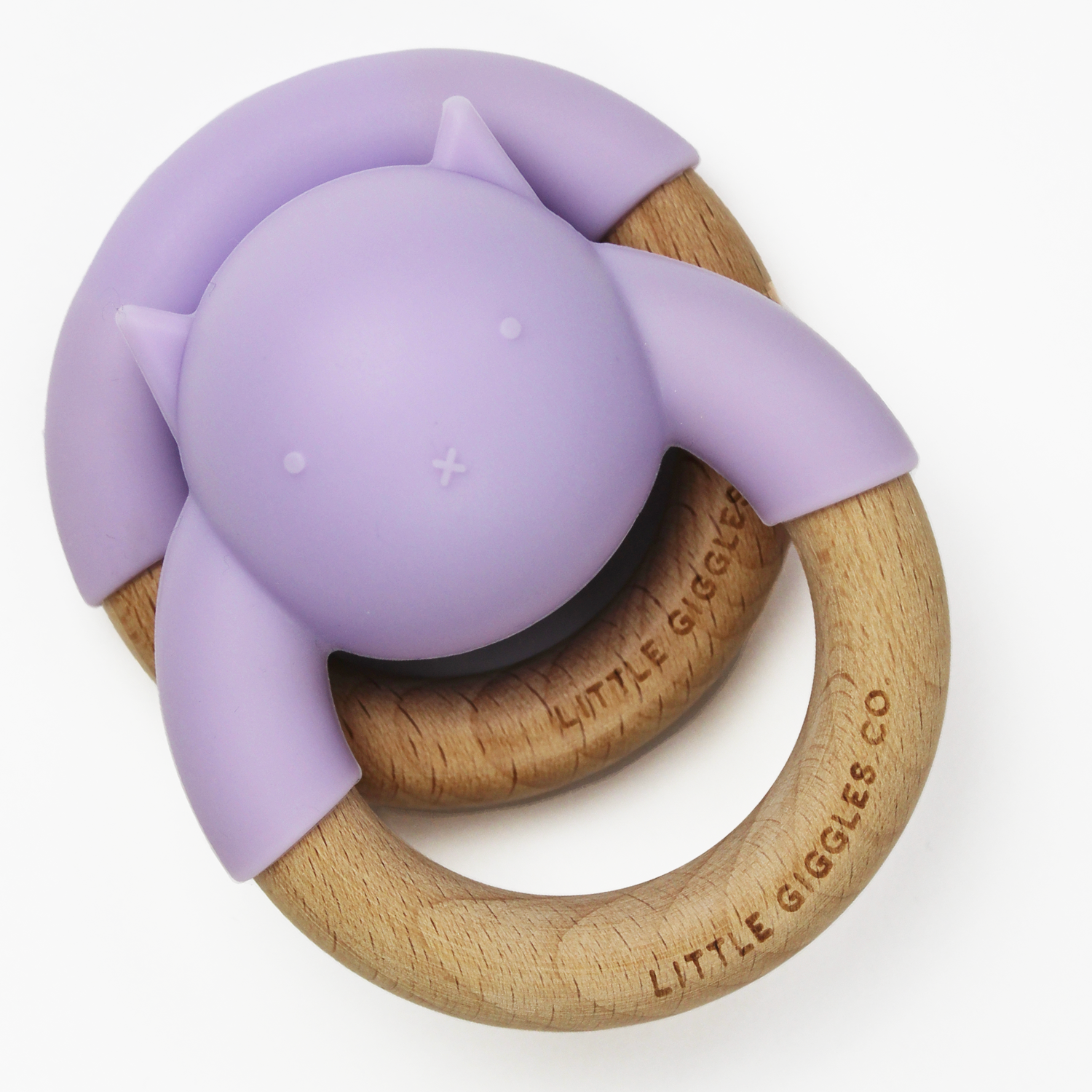 Purple Rattles Sensory Rattle & Ring Teether Set (Purple Kitten) – Little Giggles Co.